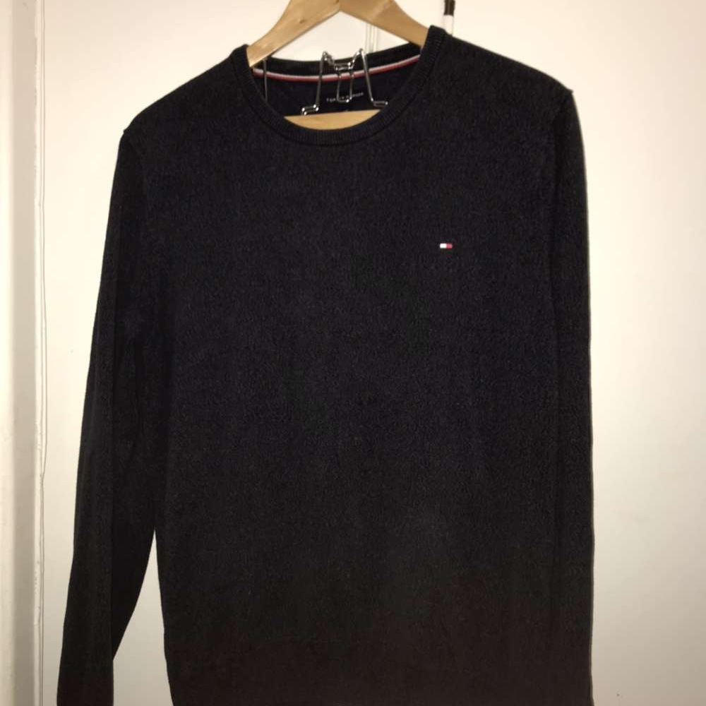 Tommy Hilfiger Navy Blue Crewneck Sweater Classic Knit